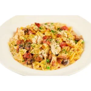 Farfalle with Chicken and Roasted Garlic