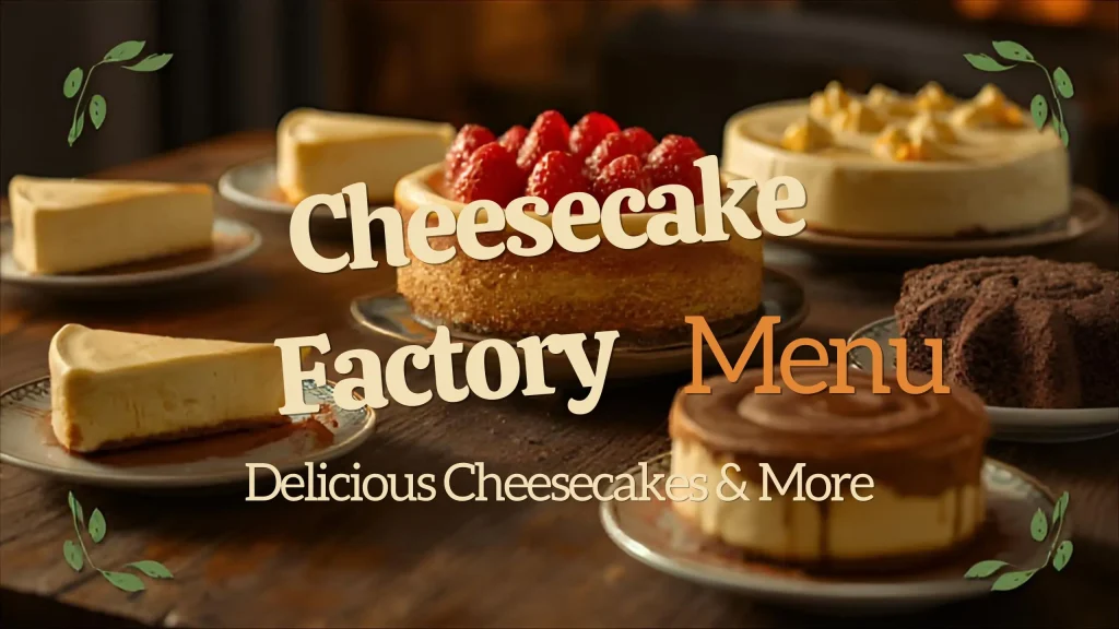 Cheesecake Factory menu with prices and pictures