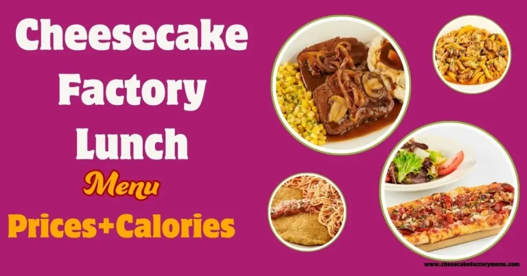 cheesecake factory lunch Menu