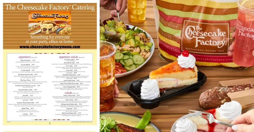 cheesecake factory catering menu near me