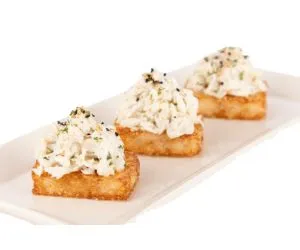 Crispy Rice Cakes with Crab
