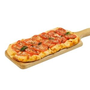 Fresh Basil, Tomato, and Cheese Flatbread Pizza