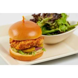 Cheesecake Factory SkinnyLicious® Crispy Chicken Sandwich with Sriracha Mayo