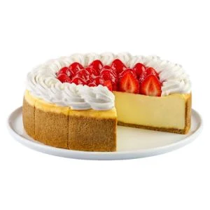 10-Inch Fresh Strawberry Pre-Sliced Cheesecake