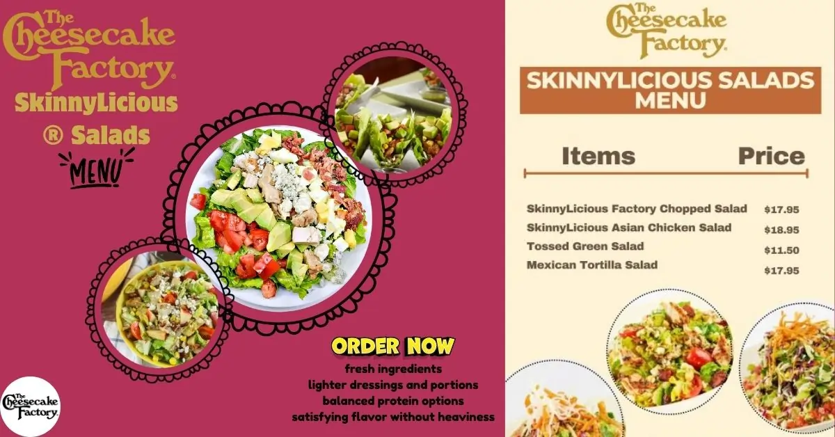 Cheesecake Factory SkinnyLicious® Salads Menu