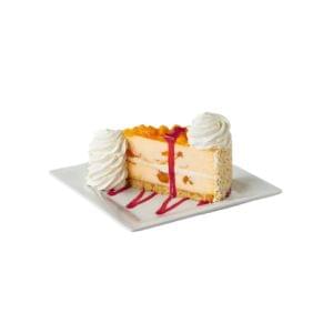 Peach Perfect with Raspberry Drizzle