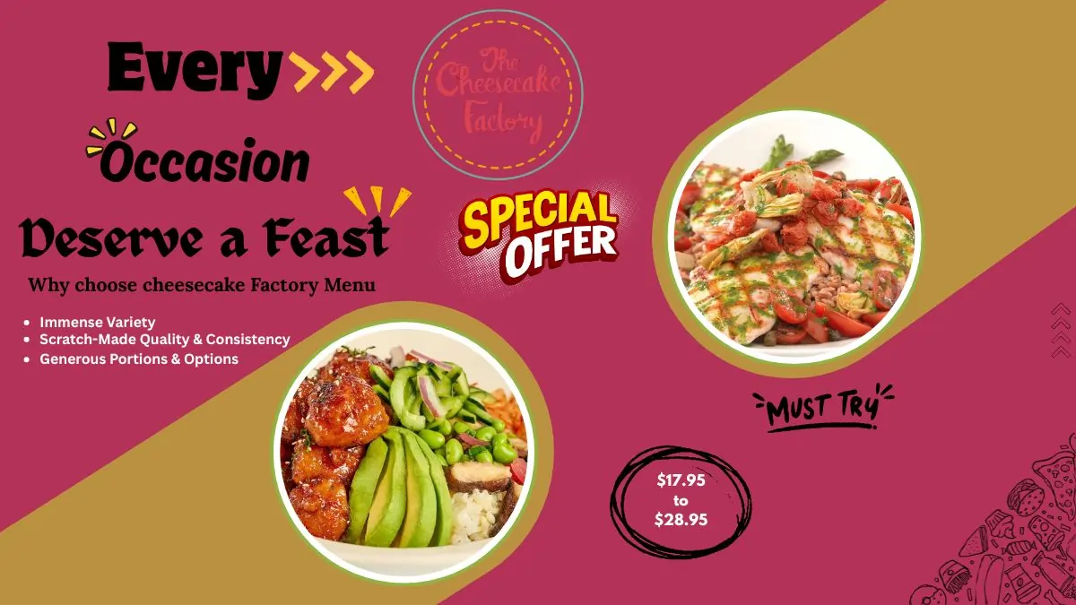 The Cheesecake Factory Specialties Menu