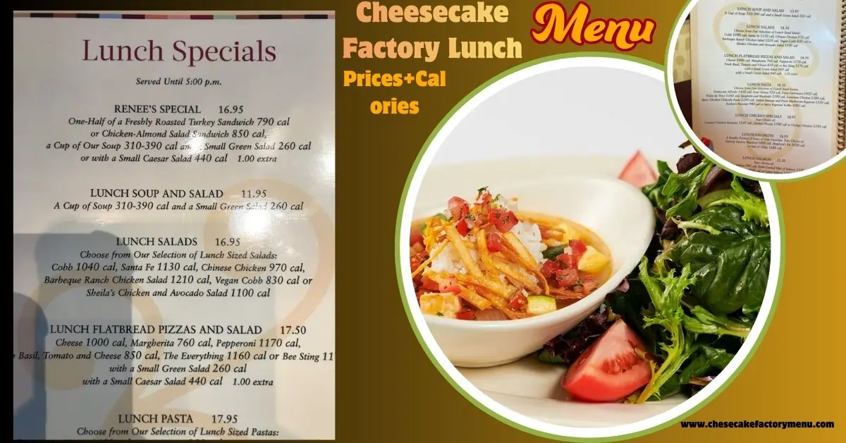 Cheesecake Factory Lunch Menu With Prices